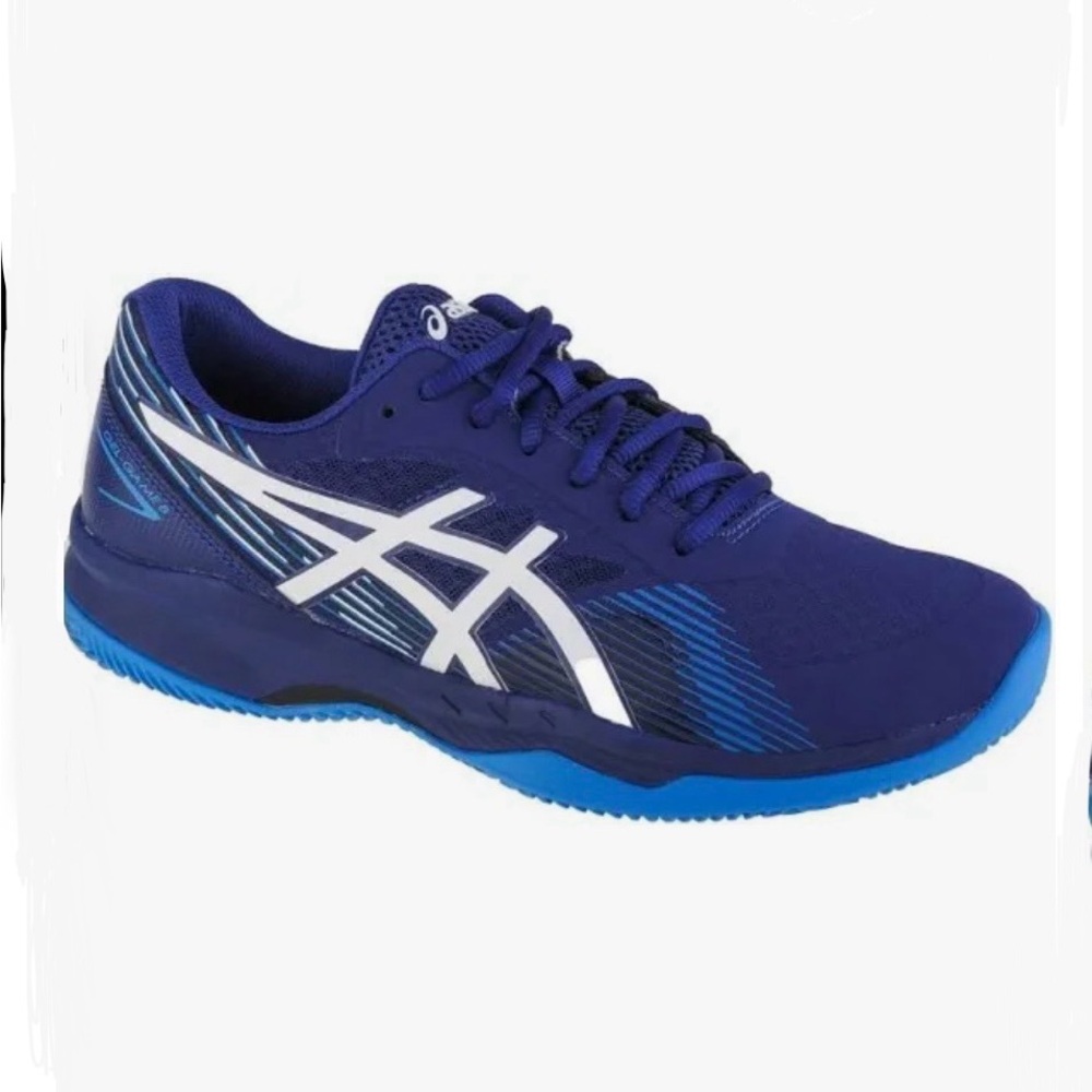 ASICS Gel Game 8 Clay OC Shoes - Blue and White